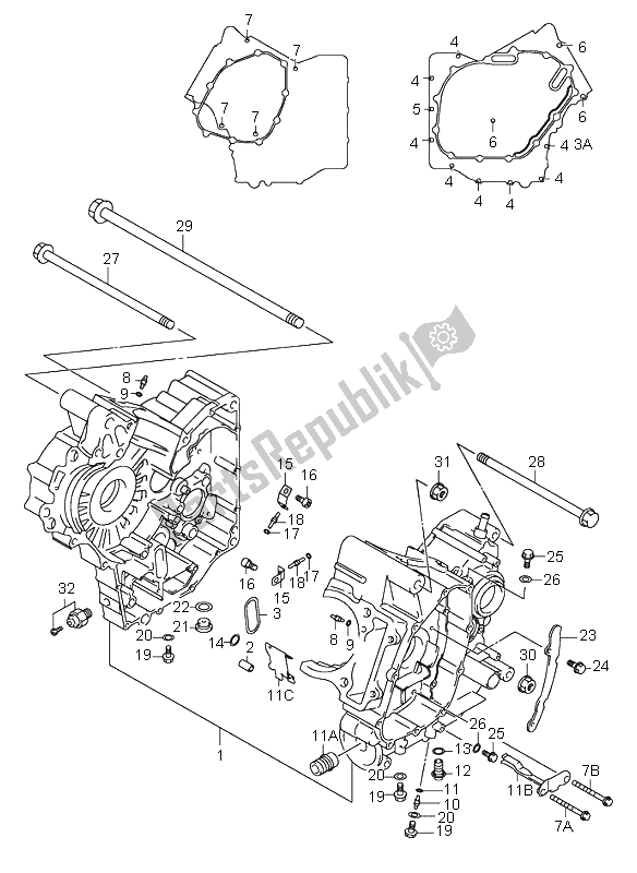 Todas las partes para Caja Del Cigüeñal de Suzuki SV 650 NS 2000