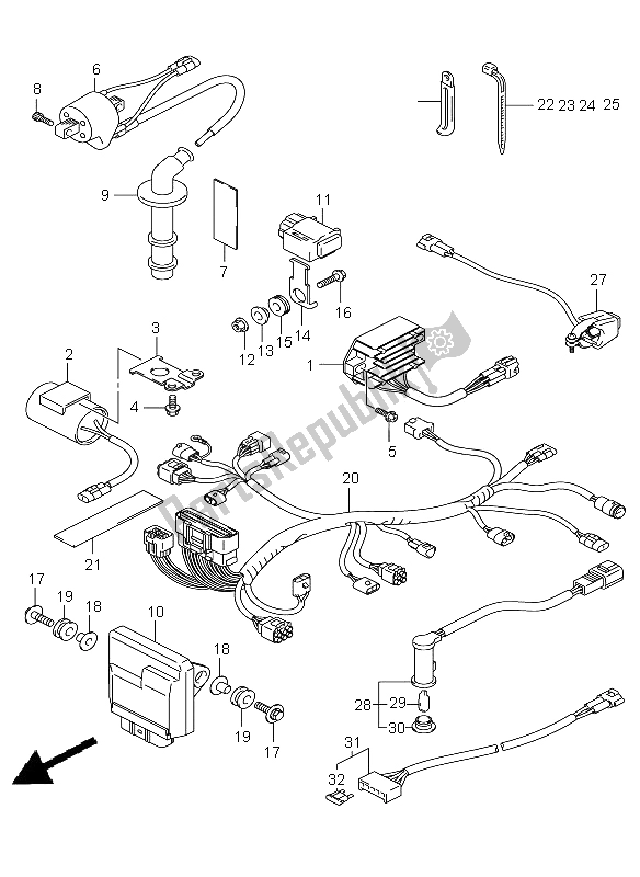 Tutte le parti per il Elettrico del Suzuki RM Z 450 2009