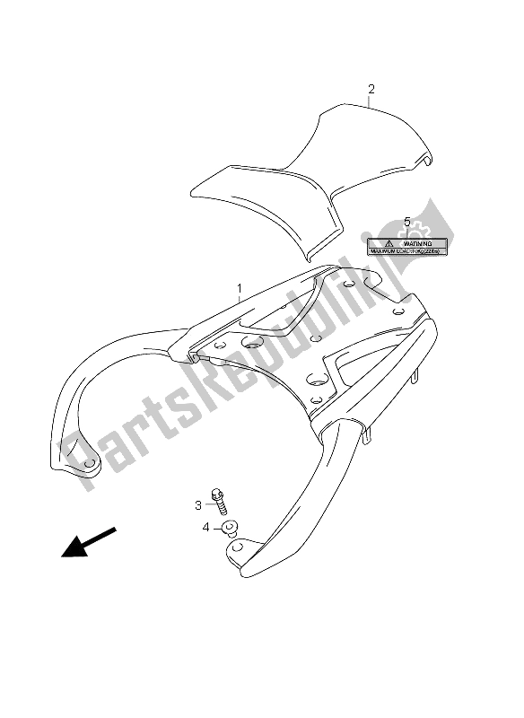 All parts for the Carrier of the Suzuki DL 650A V Strom 2012