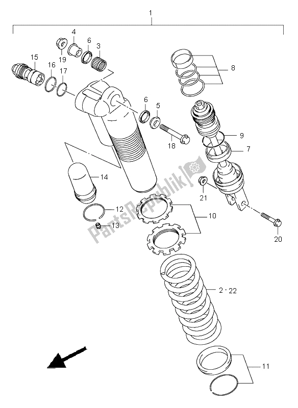 Wszystkie części do Tylny Amortyzator Suzuki RM 125 2004