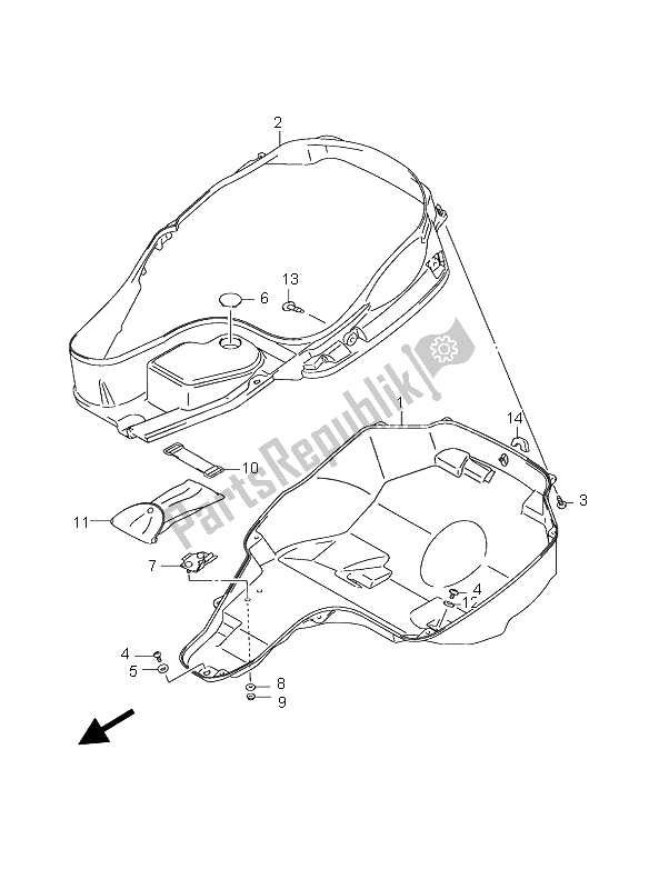 Wszystkie części do Pude? Ko Na Kask Suzuki UH 125 Burgman 2006