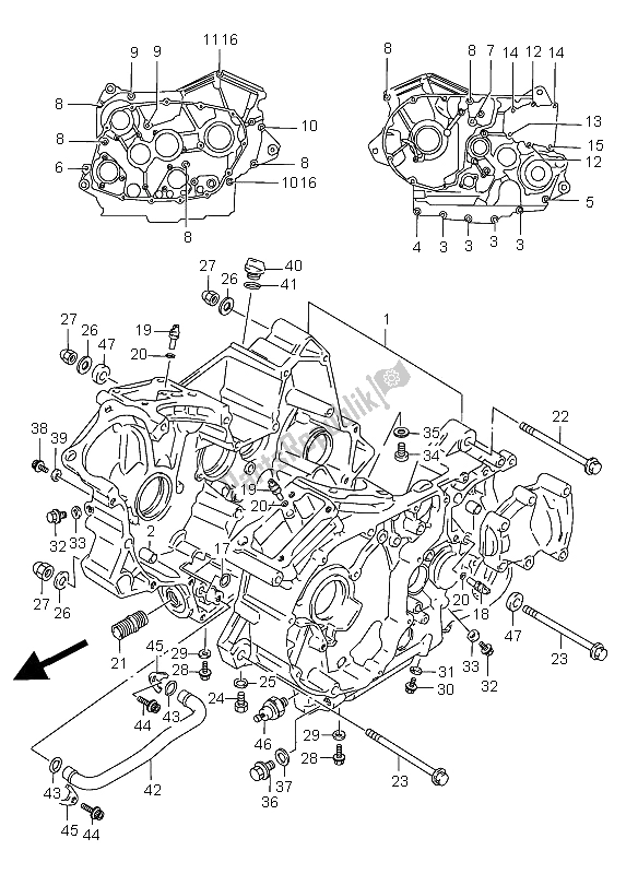 Alle onderdelen voor de Carter van de Suzuki VX 800 1996