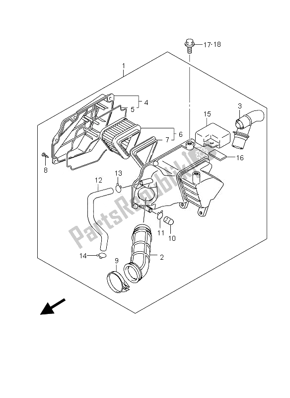 Toutes les pièces pour le Purificateur D'air du Suzuki DR 125 SM 2010