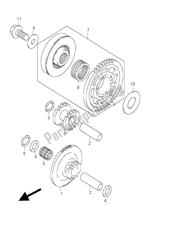 Toutes les pièces pour le Embrayage De Démarrage du Suzuki GSX R 1000 2003