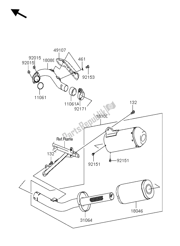 Toutes les pièces pour le Silencieux du Suzuki RM Z 250 2004