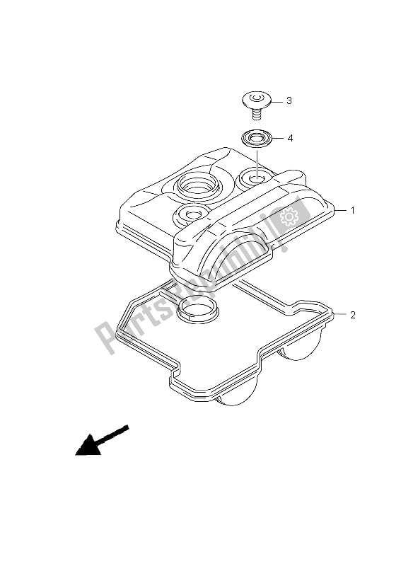 Todas as partes de Tampa Da Cabeça Do Cilindro do Suzuki RM Z 450 2008