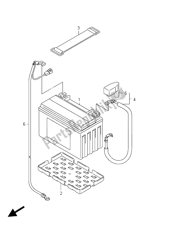 All parts for the Battery (gsx650fu E24) of the Suzuki GSX 650 FA 2012