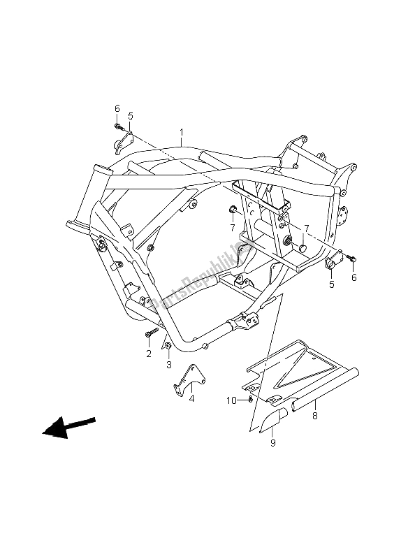 All parts for the Frame of the Suzuki VZR 1800R M 1800 Intruder 2006