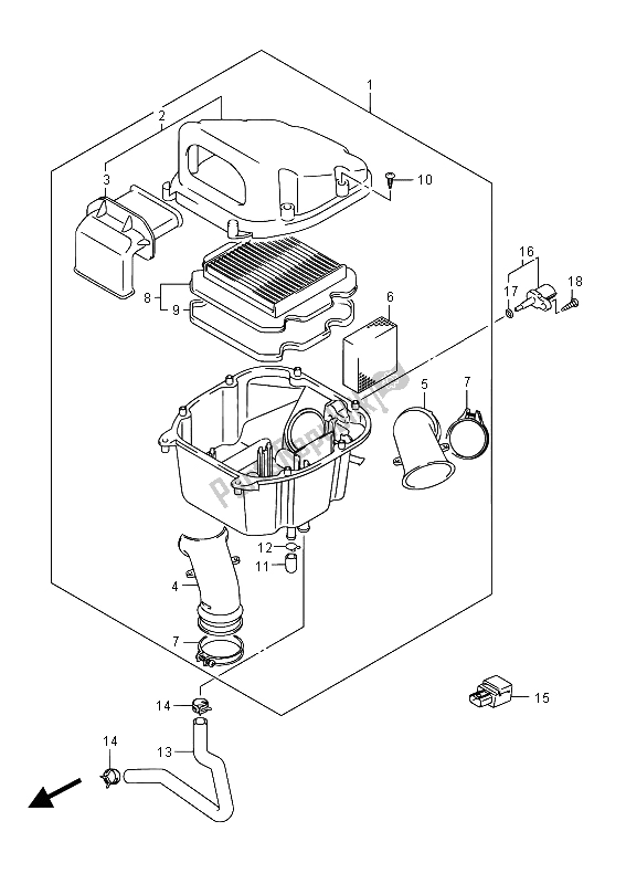 Todas las partes para Filtro De Aire de Suzuki DL 650A V Strom 2015