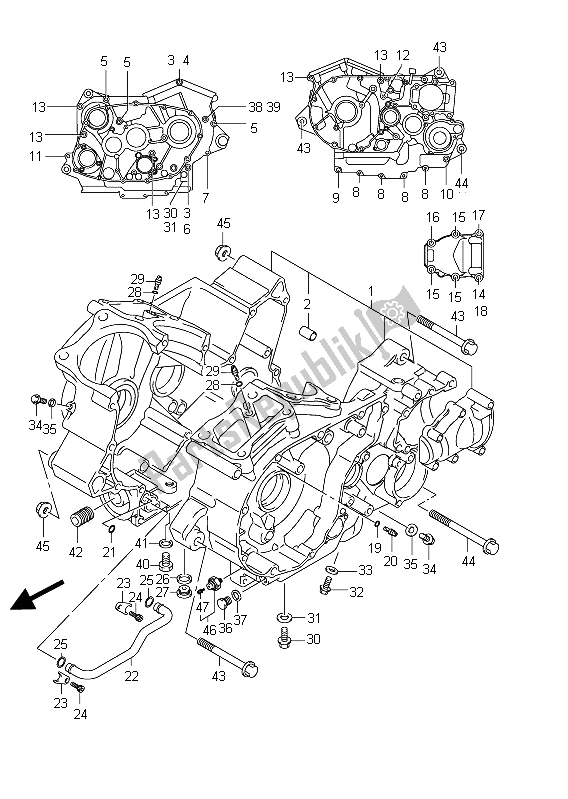 Todas las partes para Caja Del Cigüeñal de Suzuki VZ 800 Intruder 2011