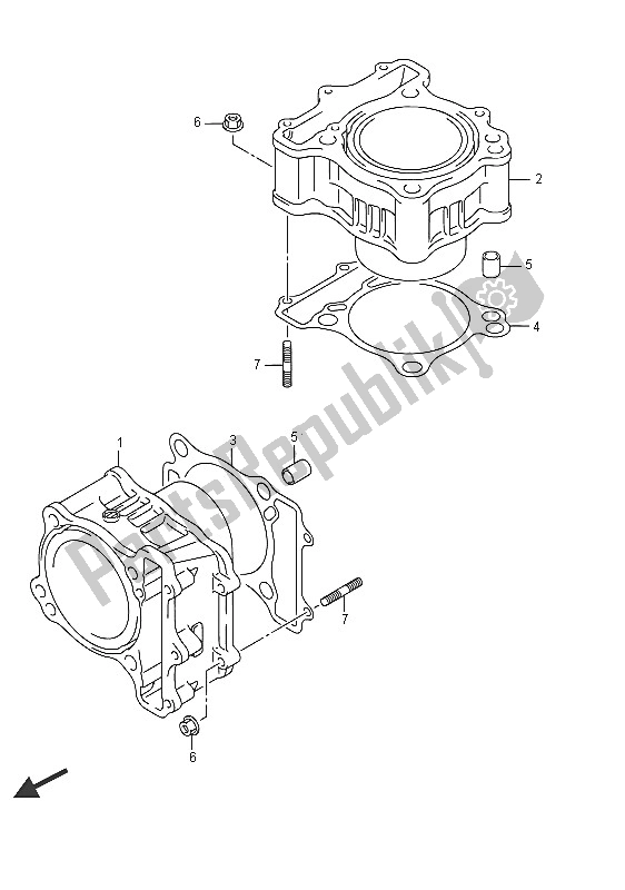 Alle onderdelen voor de Cilinder van de Suzuki DL 650 AXT V Strom 2016