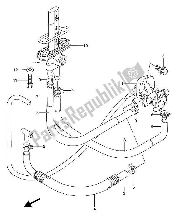 Toutes les pièces pour le Robinet De Carburant du Suzuki GS 500 EU 1989