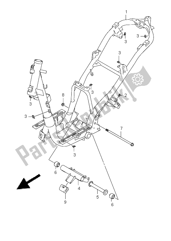 Alle onderdelen voor de Kader van de Suzuki UX 125 Sixteen 2011