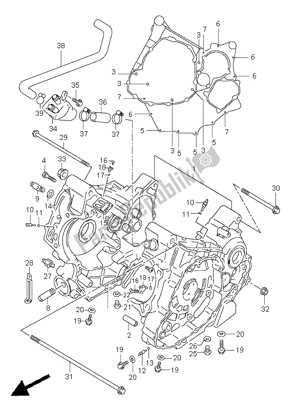 Tutte le parti per il Carter del Suzuki TL 1000S 1999