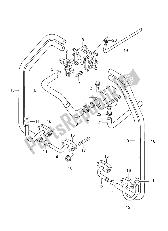 All parts for the Second Air of the Suzuki GSX 600F 2003