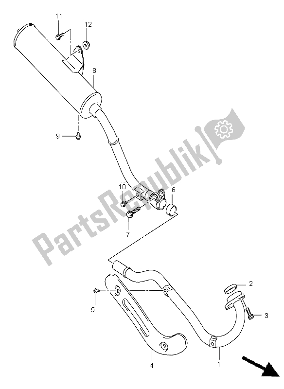 Tutte le parti per il Silenziatore del Suzuki DR Z 125 SW LW 2004