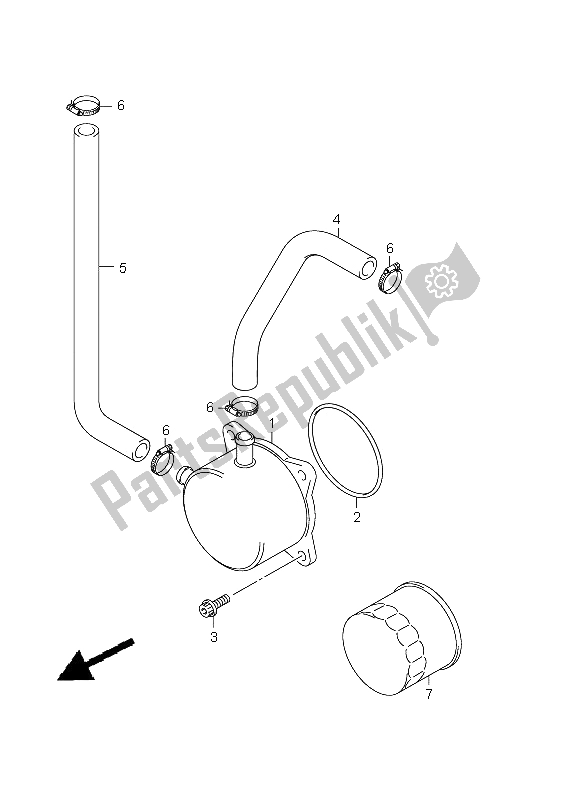 All parts for the Oil Cooler of the Suzuki GSX R 750 2011