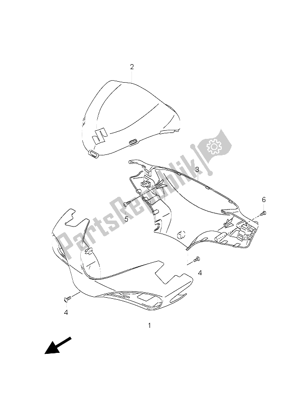 Tutte le parti per il Copertura Della Maniglia del Suzuki AY 50A LC Katana 2005