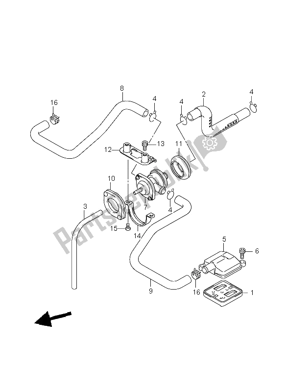 All parts for the Second Air of the Suzuki GSX 1400 2006