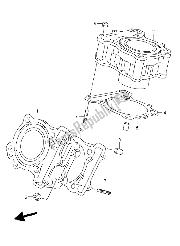 Alle onderdelen voor de Cilinder van de Suzuki SV 650 NS 2001