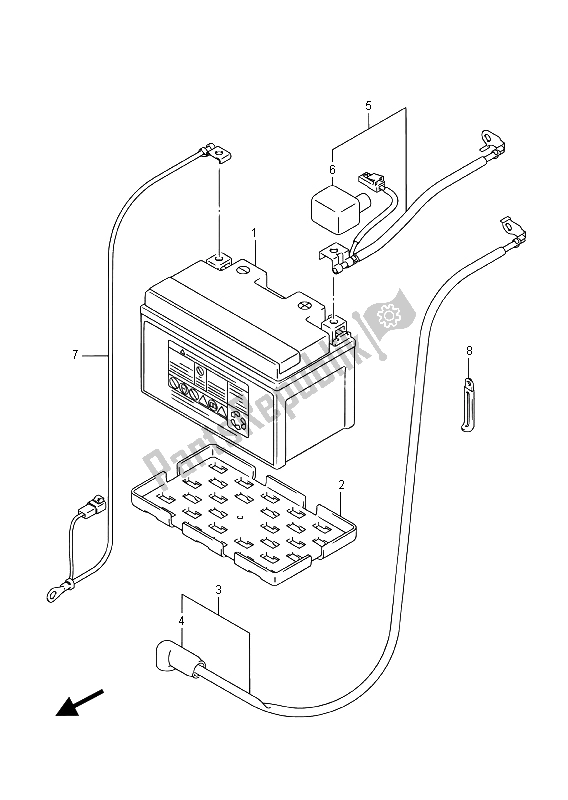 All parts for the Battery (gsx-r1000auf) of the Suzuki GSX R 1000A 2015