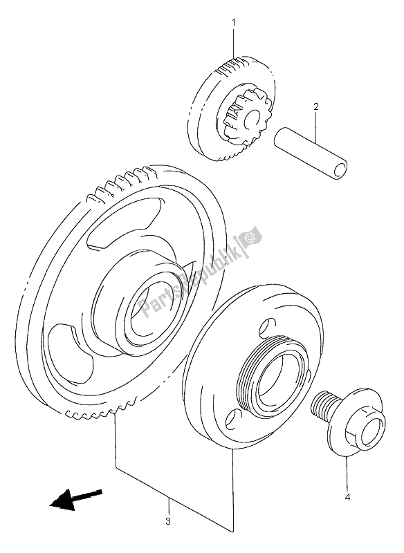 Tutte le parti per il Frizione Di Avviamento del Suzuki GSX 750 2001