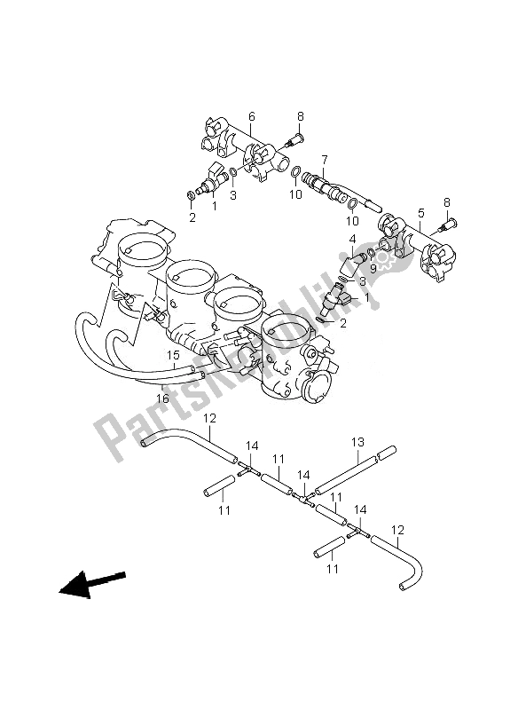 Toutes les pièces pour le Tuyau Et Joint De Corps De Papillon du Suzuki GSX R 1000 2007