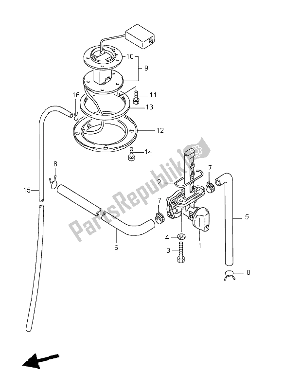 Tutte le parti per il Rubinetto Del Carburante del Suzuki GSX 600F 1996