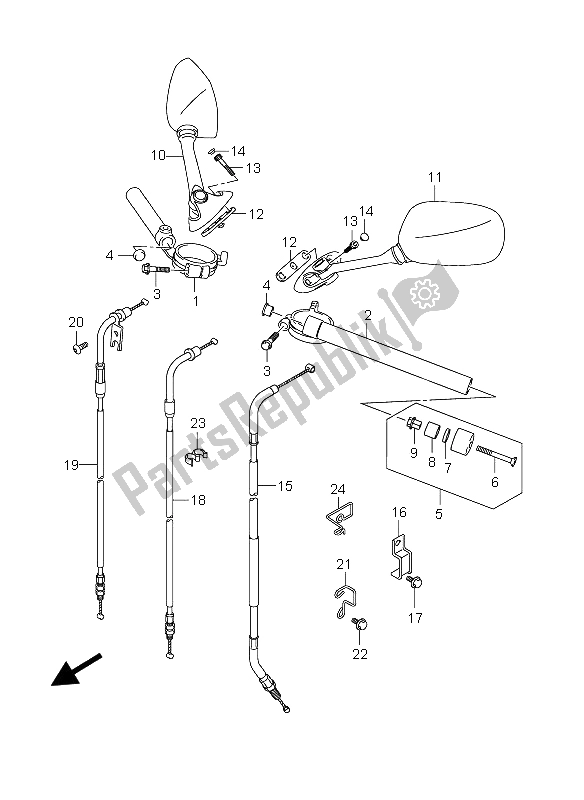 Todas las partes para Manillar de Suzuki GSX R 750X 2005