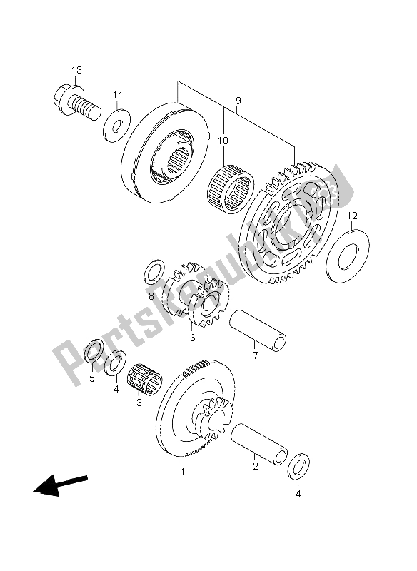 Todas las partes para Embrague De Arranque de Suzuki GSR 600A 2008