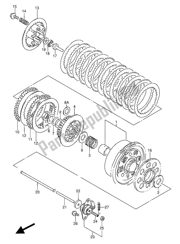 Todas las partes para Embrague de Suzuki GSX 600 FUU2 1993