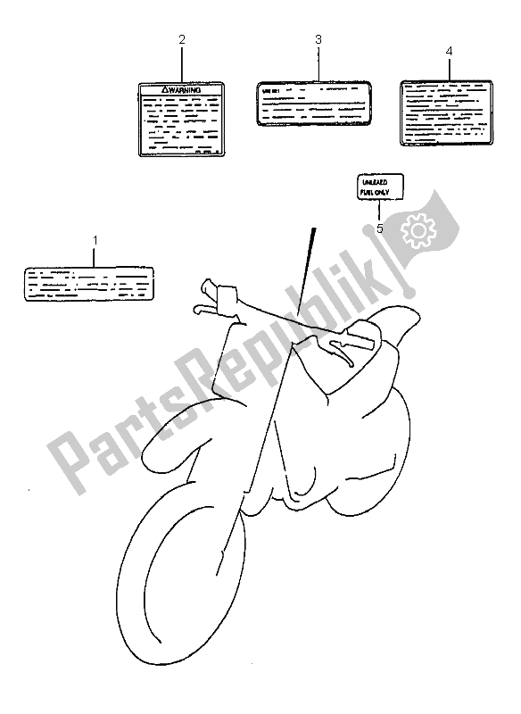 Wszystkie części do Etykieta Suzuki RM 250 2000