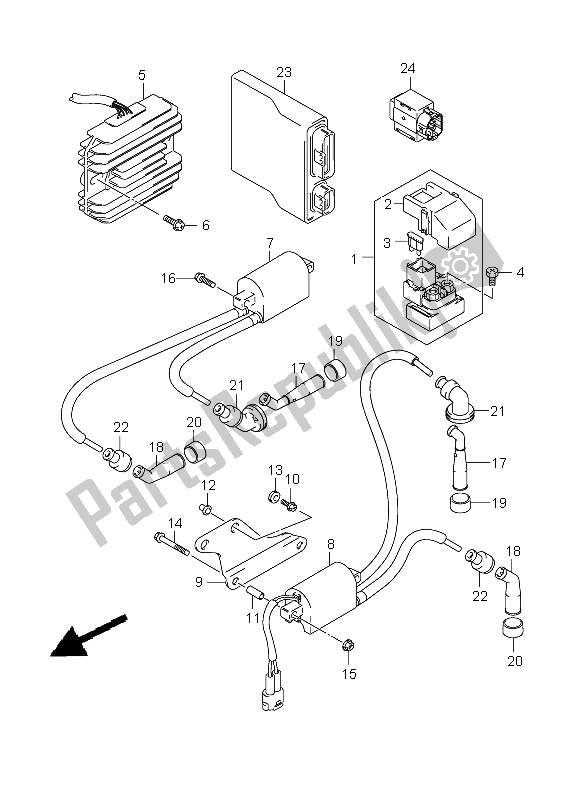 Alle onderdelen voor de Elektrisch van de Suzuki SV 650 Nsnasa 2008