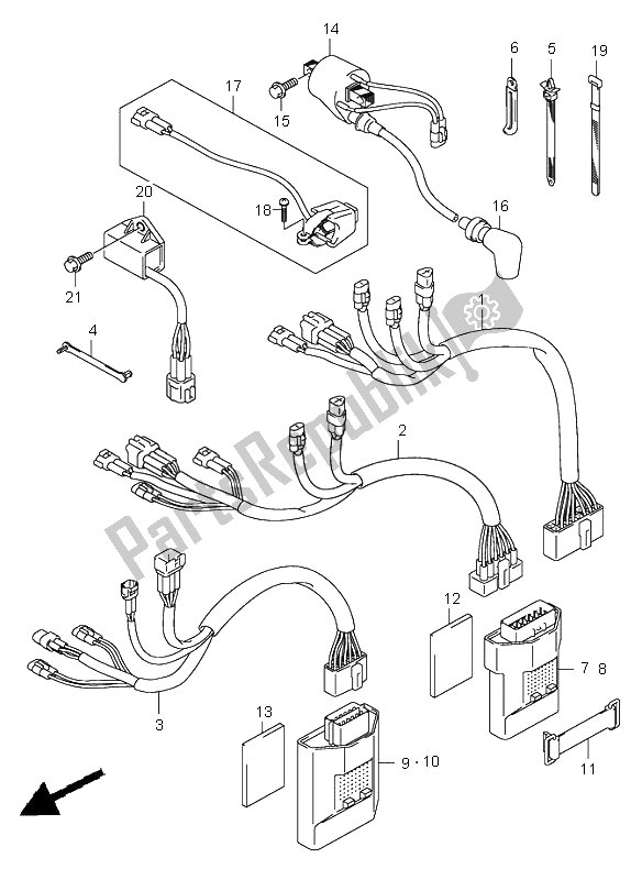 Wszystkie części do Elektryczny Suzuki RM 250 2001