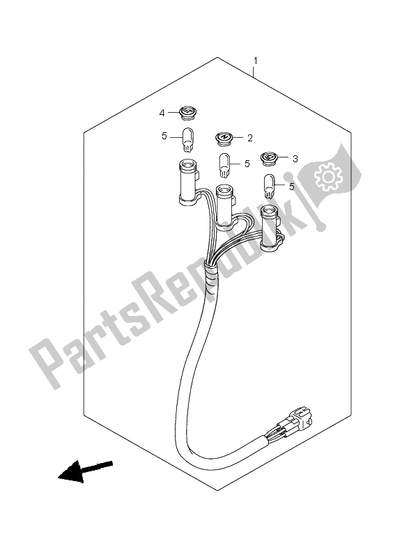 All parts for the Pilot Lamp of the Suzuki LT R 450 Quadracer 2007