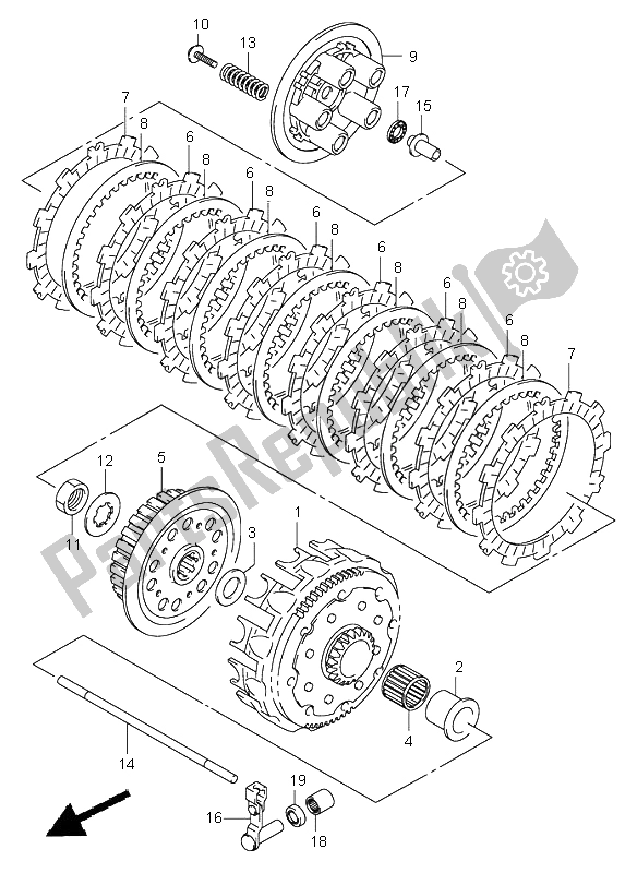 Tutte le parti per il Frizione del Suzuki RM 125 2006