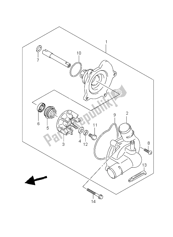 Toutes les pièces pour le Pompe à Eau du Suzuki GSX R 1000 2008