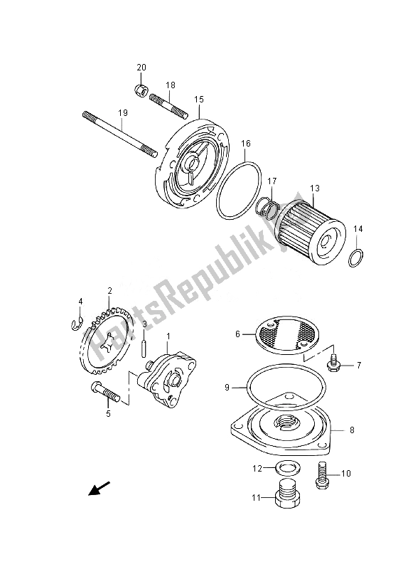 Toutes les pièces pour le La Pompe à Huile du Suzuki DR Z 125 SW LW 2014