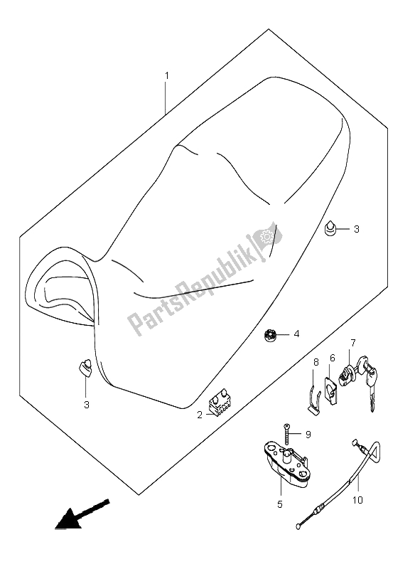 Todas las partes para Asiento de Suzuki DL 1000 V Strom 2003