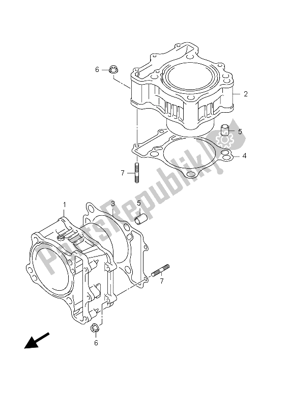Alle onderdelen voor de Cilinder van de Suzuki SFV 650A Gladius 2012