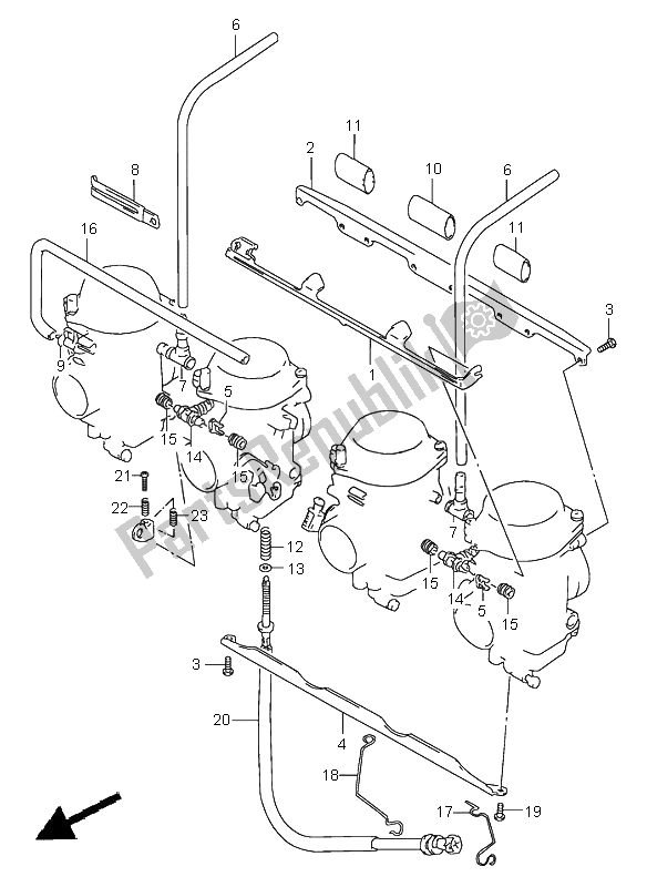 Todas las partes para Accesorios De Carburador de Suzuki GSX 600F 1997