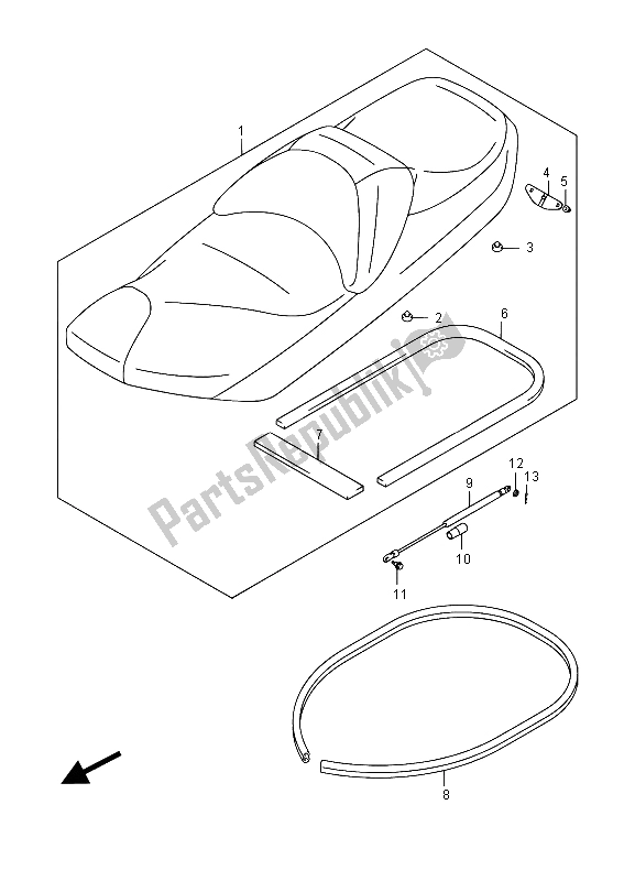 All parts for the Seat (an400za E19) of the Suzuki Burgman AN 400 AZA 2015