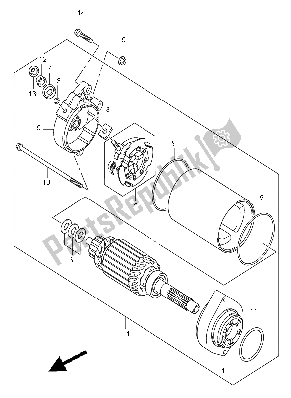 Todas las partes para Motor De Arranque de Suzuki DL 1000 V Strom 2004