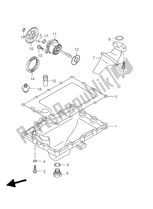 Todas las partes para Cárter De Aceite Y Bomba De Aceite de Suzuki GSX R 1000 2002