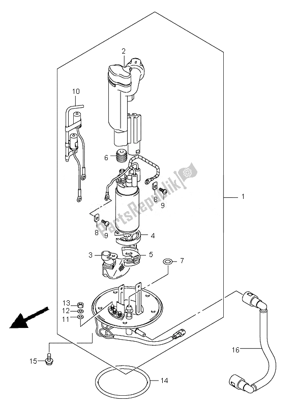 Toutes les pièces pour le Pompe à Essence du Suzuki SV 650 Nsnasa 2007