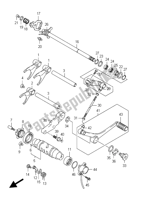 Todas las partes para Cambio De Marchas de Suzuki GSX 650 FA 2012