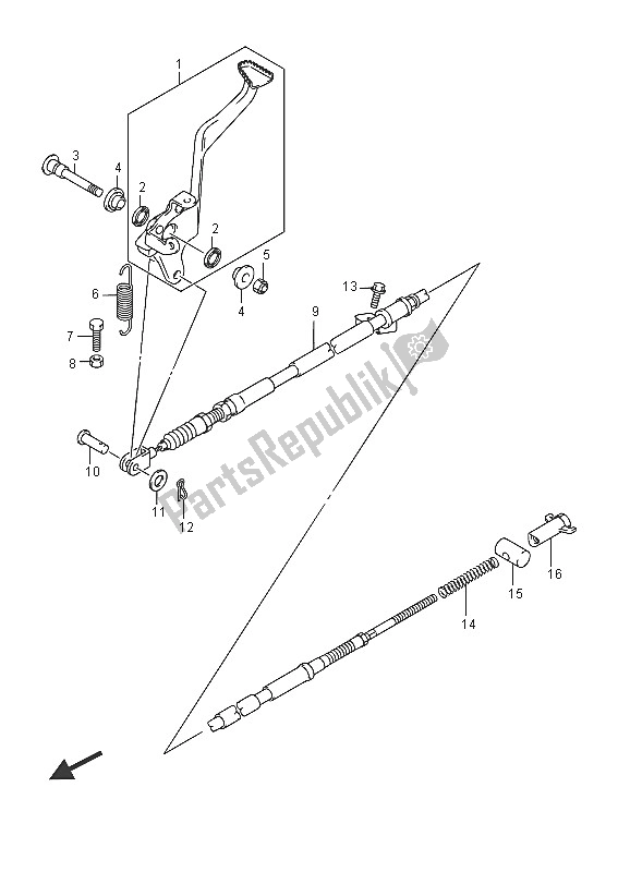 Toutes les pièces pour le Pédale De Frein du Suzuki LT A 750 XPZ Kingquad AXI 4X4 2016