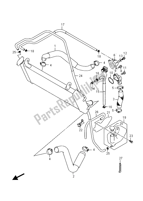 Toutes les pièces pour le Tuyau De Radiateur du Suzuki GSR 750 ZA 2015