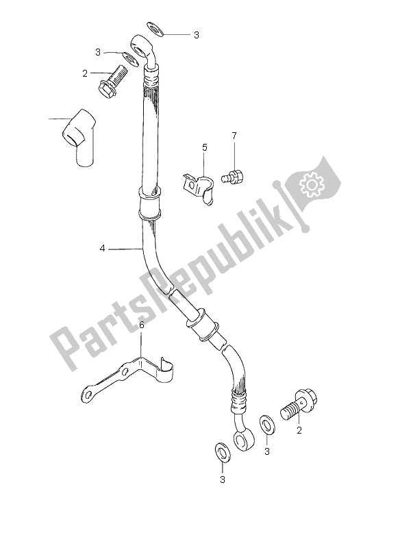 Alle onderdelen voor de Remslang van de Suzuki GN 125E 1995