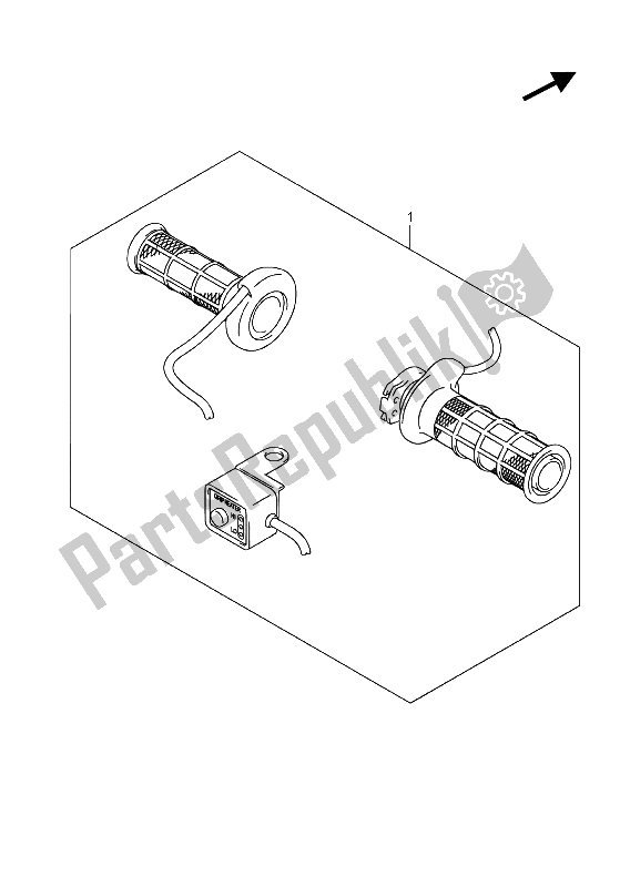 Tutte le parti per il Set Riscaldatore Impugnatura (opzionale) del Suzuki DL 650 XA V Strom 2015